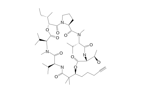 VIEQUEAMIDE_A;CYCLO-[DHOYA-VAL-1-HMPA-PRO-N-ME-VAL-2-THR]