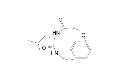 2-Oxa-6,9-diazabicyclo[10.2.2]hexadeca-12,14,15-triene-5,8-dione, 7-(2-methylpropyl)-, (S)-