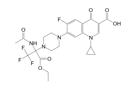 7-[4-(1-Acetamido-1-ethoxycarbonyl-2,2,2-trifluoroethyl)-1-piperazinyl]-1-cyclopropyl-6-fluoro-4(1H)-oxoquinoline-3-carboxylic acid