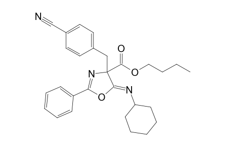 n-Butyl (5Z)-5-(cyclohexylimino)-4-(4-cyanobenzyl)-2-phenyl-4,5-dihydro-1,3-oxazole-4-carboxylate