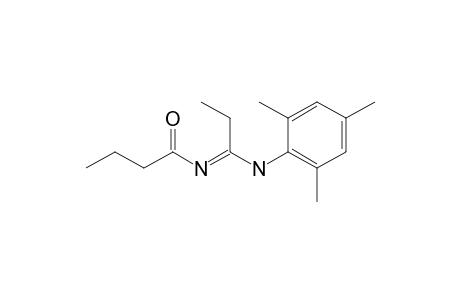 N-[1-(2,4,6-Trimethylphenylamino)propylidene]butyramide