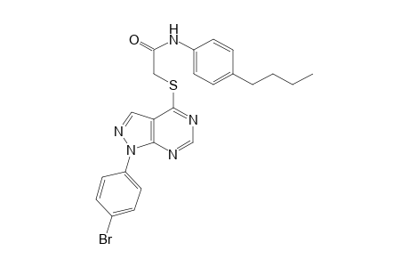 2-{[1-(4-bromophenyl)-1H-pyrazolo[3,4-d]pyrimidin-4-yl]sulfanyl}-N-(4-butylphenyl)acetamide