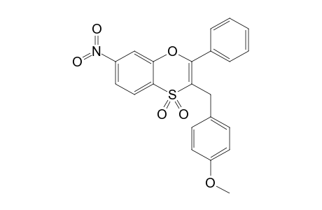 2-Phenyl-3-(4'-methoxybenzyl)-7-nitro-1,4-benzoxathiine-4,4-dioxide