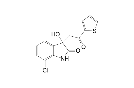 2H-Indol-2-one, 7-chloro-1,3-dihydro-3-hydroxy-3-[2-oxo-2-(2-thienyl)ethyl]-