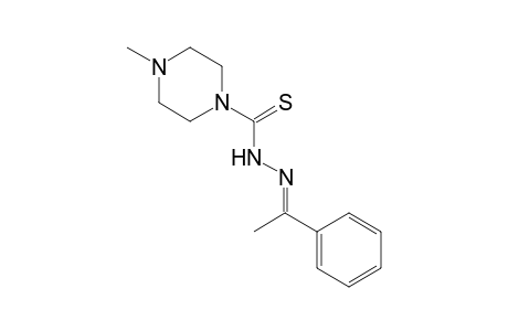 4-Methyl-1-piperazinecarbothioic acid, (alpha-methylbenzylidene)hydrazide