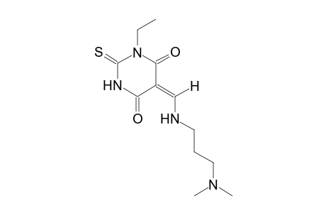 (5E)-5-({[3-(dimethylamino)propyl]amino}methylene)-1-ethyl-2-thioxodihydro-4,6(1H,5H)-pyrimidinedione