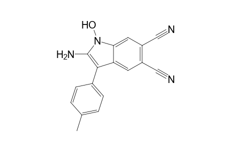 2-Amino-1-hydroxy-3-p-tolyl-1H-indole-5,6-dicarbonitrile