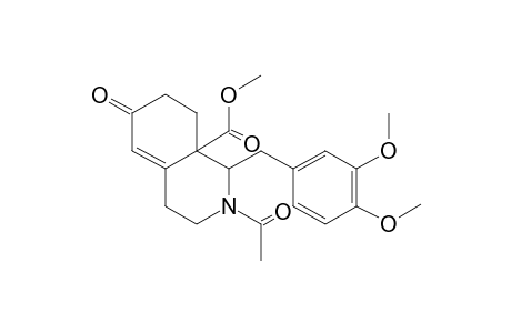 2-Acetyl-2,3,4,6,7,8-hexahydro-6-oxo-1-veratryl-8A(1H)-isoquinolinecarboxylic acid, methyl ester