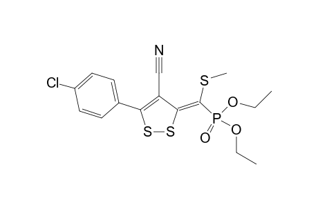 5-(4-CHLOROPHENYL)-4-CYANO-(3H)-1,2-DITHIOL-3-(ALPHA-DIETHYLPHOSPHORYLMETHYLENE)-THIOMETHYL