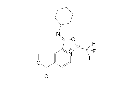 1-(Cyclohexylimino)-7-(methoxycarbonyl)-3-(trifluoromethyl)-1,3-dihydrooxazolo[3,4-a]isoquinolin-4-ium-3-ide