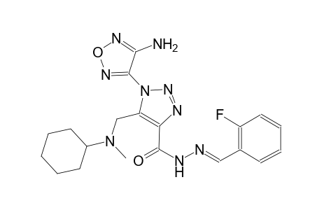 1-(4-amino-1,2,5-oxadiazol-3-yl)-5-{[cyclohexyl(methyl)amino]methyl}-N'-[(E)-(2-fluorophenyl)methylidene]-1H-1,2,3-triazole-4-carbohydrazide