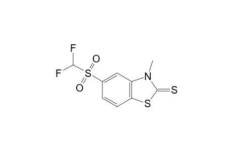 5-[(difluoromethyl)sulfonyl]-3-methyl-2-benzothiazolinethione