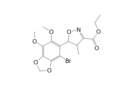 3-isoxazolecarboxylic acid, 5-(4-bromo-6,7-dimethoxy-1,3-benzodioxol-5-yl)-4,5-dihydro-4-methyl-, ethyl ester
