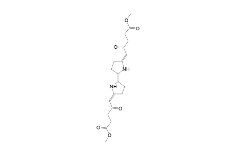 5-[5'-(4-Methoxycarbonyl-2-oxobutylidene)-[2,2']bipyrrolidinyl-5-ylidene]-4-oxopentanoic acid, methyl ester