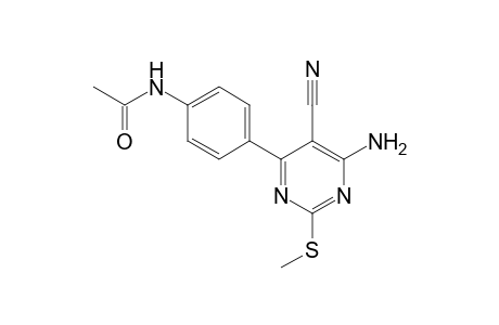 6-(4-Acetamidophenyl)-4-amino-2-methylthiopyrimidine-5-carbonitrile