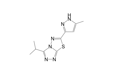 [1,2,4]triazolo[3,4-b][1,3,4]thiadiazole, 3-(1-methylethyl)-6-(5-methyl-1H-pyrazol-3-yl)-