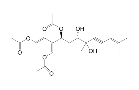 (4S,6S,1E)-3-(Acetoxymethylene)-6,7-dihydroxy-7,11-dimethyldodeca-1,10-dien-8-yne-1,4- diacetate