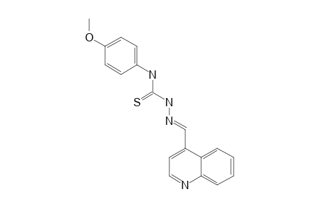 QUINOLINE-4-CARBOXALDEHYDE-4-(PARA-METHOXY-PHENYL)-THIOSEMICARBAZONE