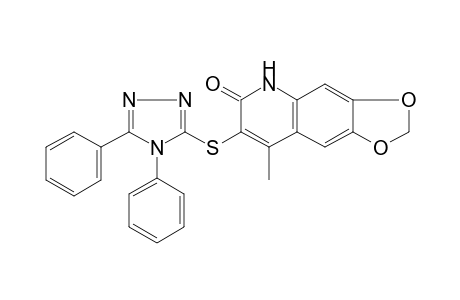 7-[(4,5-diphenyl-4H-1,2,4-triazol-3-yl)sulfanyl]-8-methyl[1,3]dioxolo[4,5-g]quinolin-6(5H)-one