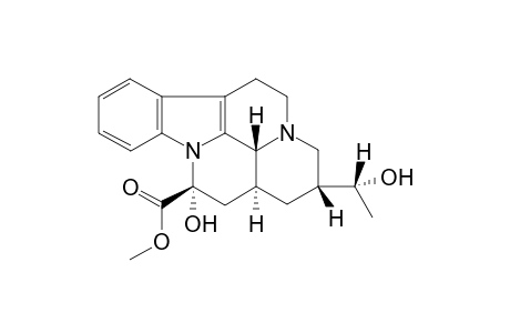 1-Hydroxy-4(R)-(1-hydroxyethyl)octahydro-1H-indolo[3,2,1-de]pyrido[3.2,1-ij][1,5]naphthyridine-1-carboxylic acid methyl ester (14-epi-19R-Hydroxytacamine)