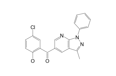 3-(2-HYDROXY-5-CHLOROBENZOYL)-5-METHYL-7-PHENYLPYRAZOLO-[3,4-B]-PYRIDINE