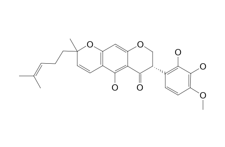 ISODISCOLORANONE_B;(3-S)-5,2',3'-TRIHYDROXY-4'-METHOXY-3''-METHYL-3''-(4-METHYLPENT-3-ENYL)-PYRANO-[6.7]-ISOFLAVANONE