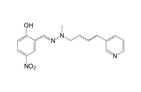5-nitrosalicylaldehyde, methyl[4-(3-pyridyl)-3-butenyl]hydrazone