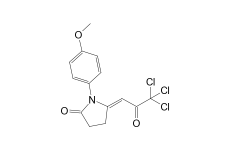 1-(4'-METHOXYPHENYL)-5-(3,3,3-TRICHLORO-2-OXO-PROPYLIDENE)-PYRROLIDIN-2-ONE