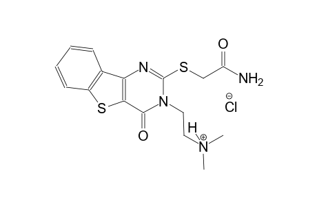 2-(2-[(2-amino-2-oxoethyl)sulfanyl]-4-oxo[1]benzothieno[3,2-d]pyrimidin-3(4H)-yl)-N,N-dimethylethanaminium chloride