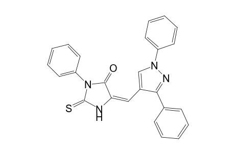 (5E)-5-[(1,3-diphenyl-1H-pyrazol-4-yl)methylene]-3-phenyl-2-thioxo-4-imidazolidinone