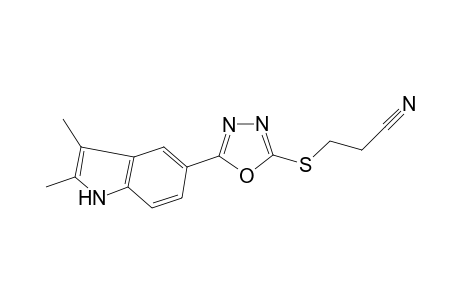 3-{[5-(2,3-dimethyl-1H-indol-5-yl)-1,3,4-oxadiazol-2-yl]sulfanyl}propanenitrile