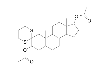 (3-acetoxy-10,13-dimethyl-spiro[1,3,4,5,6,7,8,9,11,12,14,15,16,17-tetradecahydrocyclopenta[a]phenanthrene-2,2'-1,3-dithiane]-17-yl) acetate