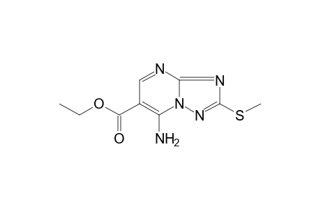 7-amino-2-(methylthio)-s-triazolo[1,5-a]pyrimidine-6-carboxylic acid, ethyl ester