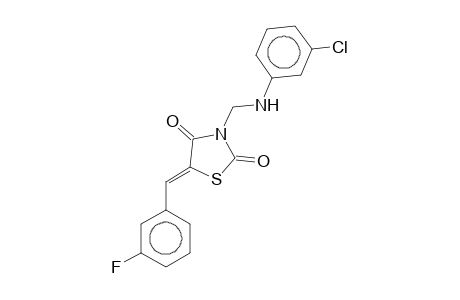 (5Z)-3-[(3-Chloroanilino)methyl]-5-(3-fluorobenzylidene)-1,3-thiazolidine-2,4-dione