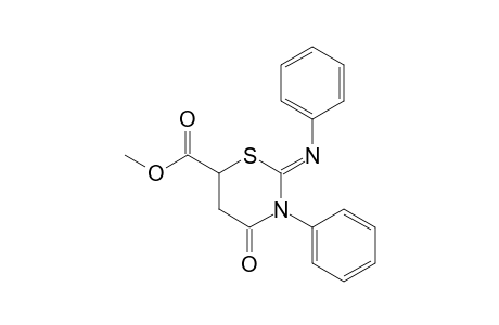 2H-1,3-Thiazine-6-carboxylic acid, tetrahydro-4-oxo-3-phenyl-2-(phenylimino)-, methyl ester