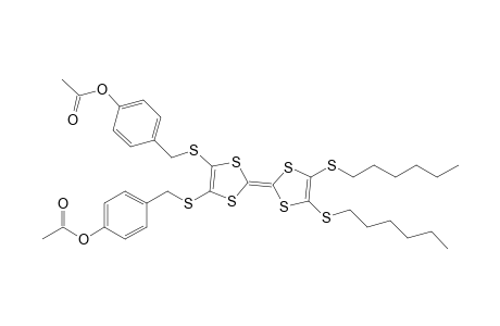 4,5-Bis(p-Acetyloxybenzylsulfanyl)-4',5'-bis(hexylsulfanyl)tetrathiafulvalene