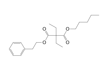 Diethylmalonic acid, pentyl phenethyl ester