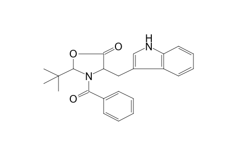 3-Benzoyl-2-t-butyl-4-(1H-indol-3-ylmethyl)-oxazolidin-5-one