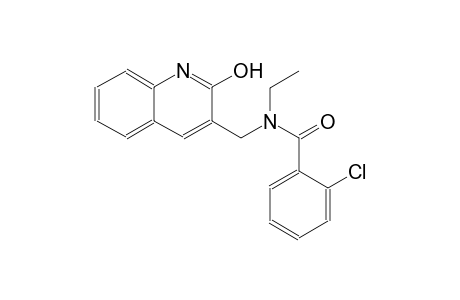 2-chloro-N-ethyl-N-[(2-hydroxy-3-quinolinyl)methyl]benzamide