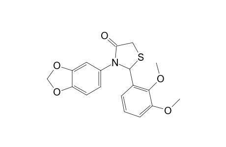 3-(Benzo[d][1,3]dioxol-5-yl)-2-(2,3-dimethoxyphenyl)thiazolidin-4-one