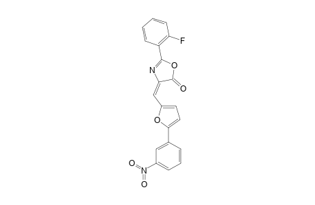 (4E)-2-(2-fluorophenyl)-4-[[5-(3-nitrophenyl)-2-furanyl]methylidene]-5-oxazolone