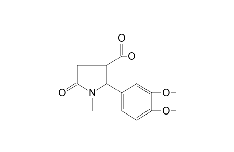 2-(3,4-dimethoxyphenyl)-1-methyl-5-oxo-3-pyrrolidinecarboxylic acid