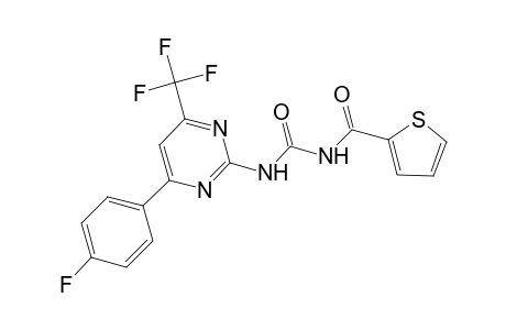 Urea, N-[4-(4-fluorophenyl)-6-(trifluoromethyl)-2-pyrimidinyl]-N'-(2-thienylcarbonyl)-