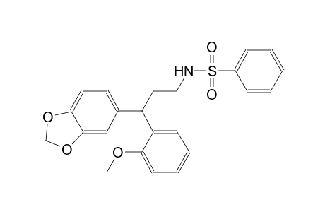 N-[3-(1,3-benzodioxol-5-yl)-3-(2-methoxyphenyl)propyl]benzenesulfonamide