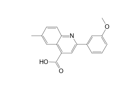 2-(3-Methoxyphenyl)-6-methyl-4-quinolinecarboxylic acid