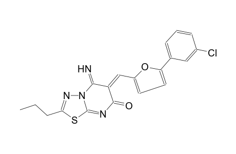 7H-[1,3,4]thiadiazolo[3,2-a]pyrimidin-7-one, 6-[[5-(3-chlorophenyl)-2-furanyl]methylene]-5,6-dihydro-5-imino-2-propyl-, (6Z)-