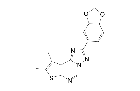 Thieno[3,2-e][1,2,4]triazolo[1,5-c]pyrimidine, 2-(1,3-benzodioxol-5-yl)-8,9-dimethyl-