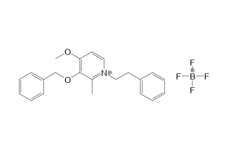 3-Benzyloxy-4-methoxy-2-methyl-1-(2'-phenylethyl)pyridinium tetrafluoroborate