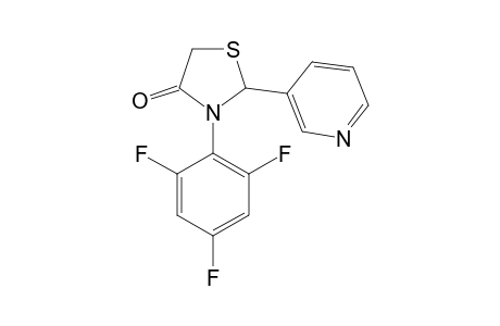 2-(3-pyridyl)-3-(2,4,6-trifluorophenyl)-4-thiazolidinone