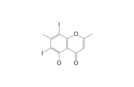 6,8-Diiodo-5-hydroxy-2,7-dimethylchromone